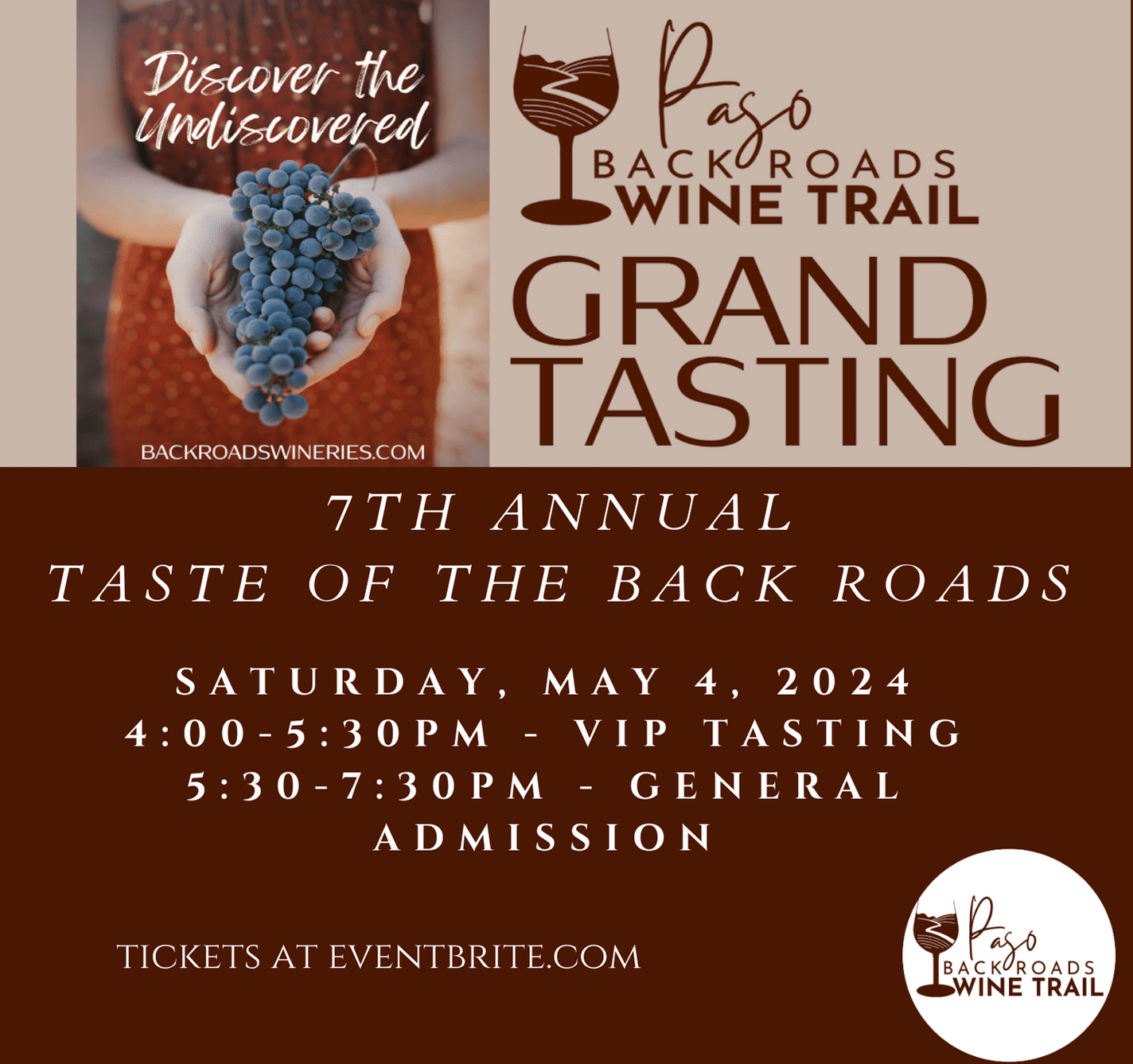 Vibrant event poster for the 7th Annual Taste of the Back Roads